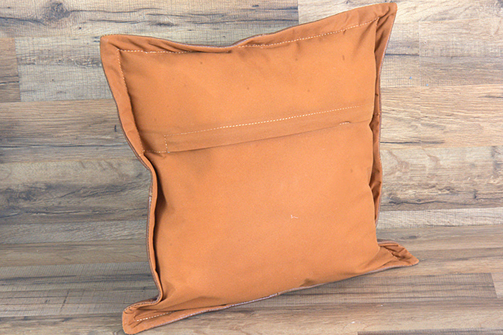 New Genuine Antique Vintage  Leather Pillow Cushion Cover 16 X 16