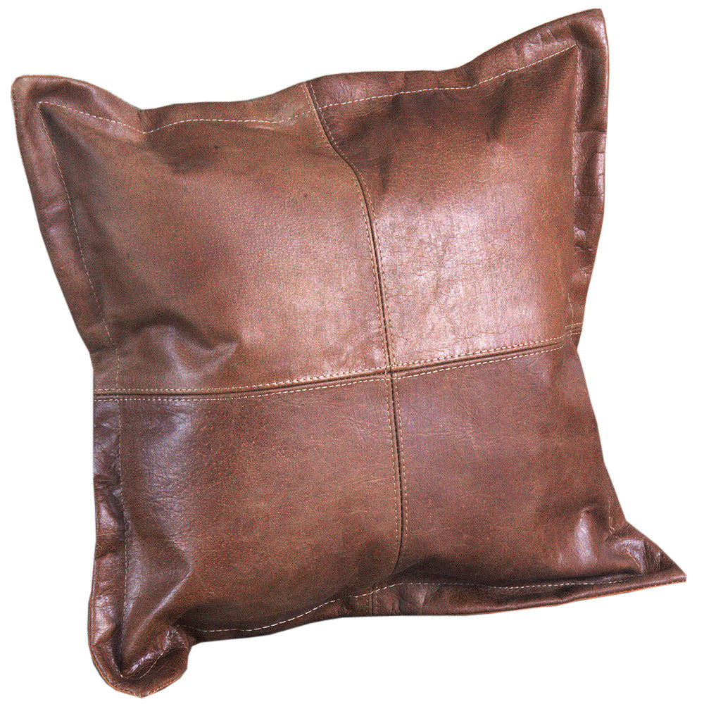 New Genuine Antique Vintage  Leather Pillow Cushion Cover 16 X 16