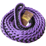 Hilason Braided Poly Barrel Racing Contest Flat Reins 1" X 8Ft Tan Black