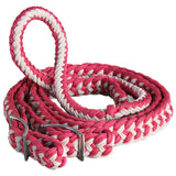 Hilason Braided Poly Barrel Racing Contest Flat Reins 1" X 8Ft Tan Black