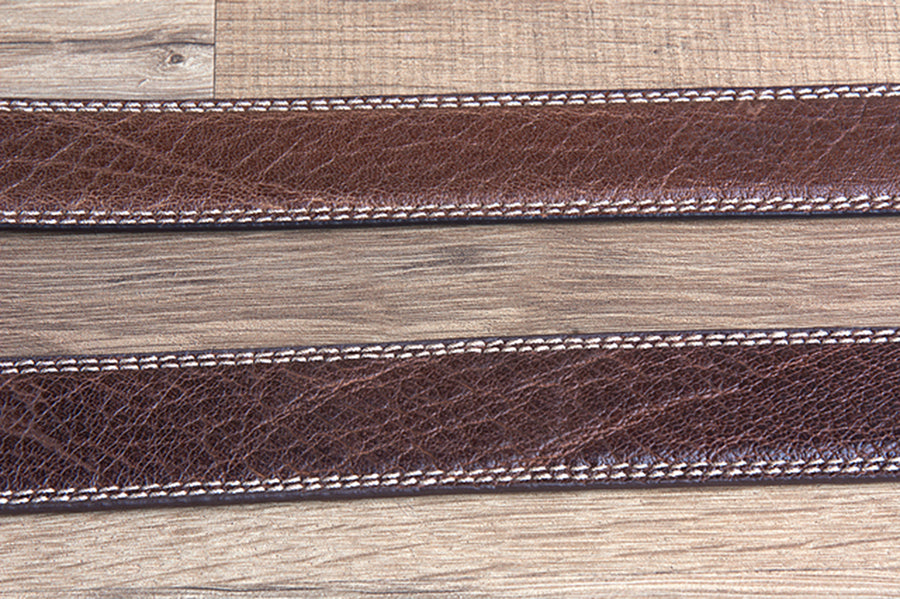 John Deere Men's Crazy Horse Leather Cowboy Belt Silver Floral Engraved Buckle