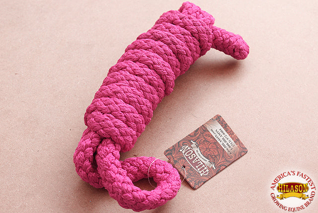 Hilason Horse Riding Poly Lead Rope Brown Tan 1/4" X 8 Ft.