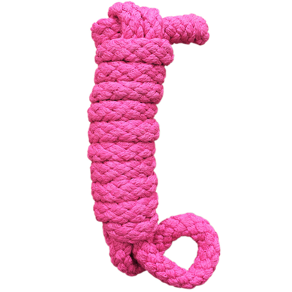 Hilason Horse Riding Poly Lead Rope Brown Tan 1/4" X 8 Ft.