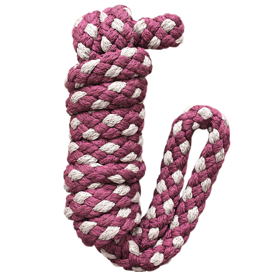 Hilason Horse Riding Poly Lead Rope Brown Tan 1/4" X 8 Ft.