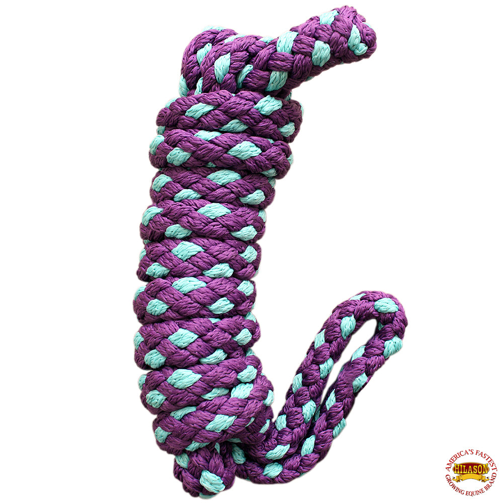 Hilason Horse Riding Poly Lead Rope 1/4" X 9 Ft. Red Turquoise