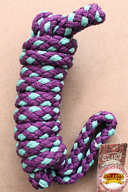 Hilason Horse Riding Poly Lead Rope 1/4" X 9 Ft. Red Turquoise
