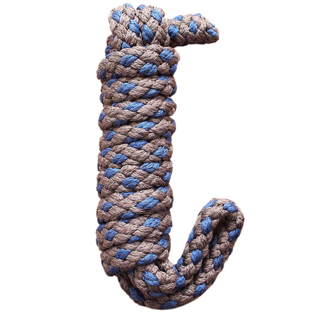 Hilason Horse Riding Poly Lead Rope Brown Tan 1/4" X 8 Ft.