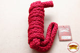 Hilason Horse Riding Poly Lead Rope 1/4" X 9 Ft. Red Turquoise