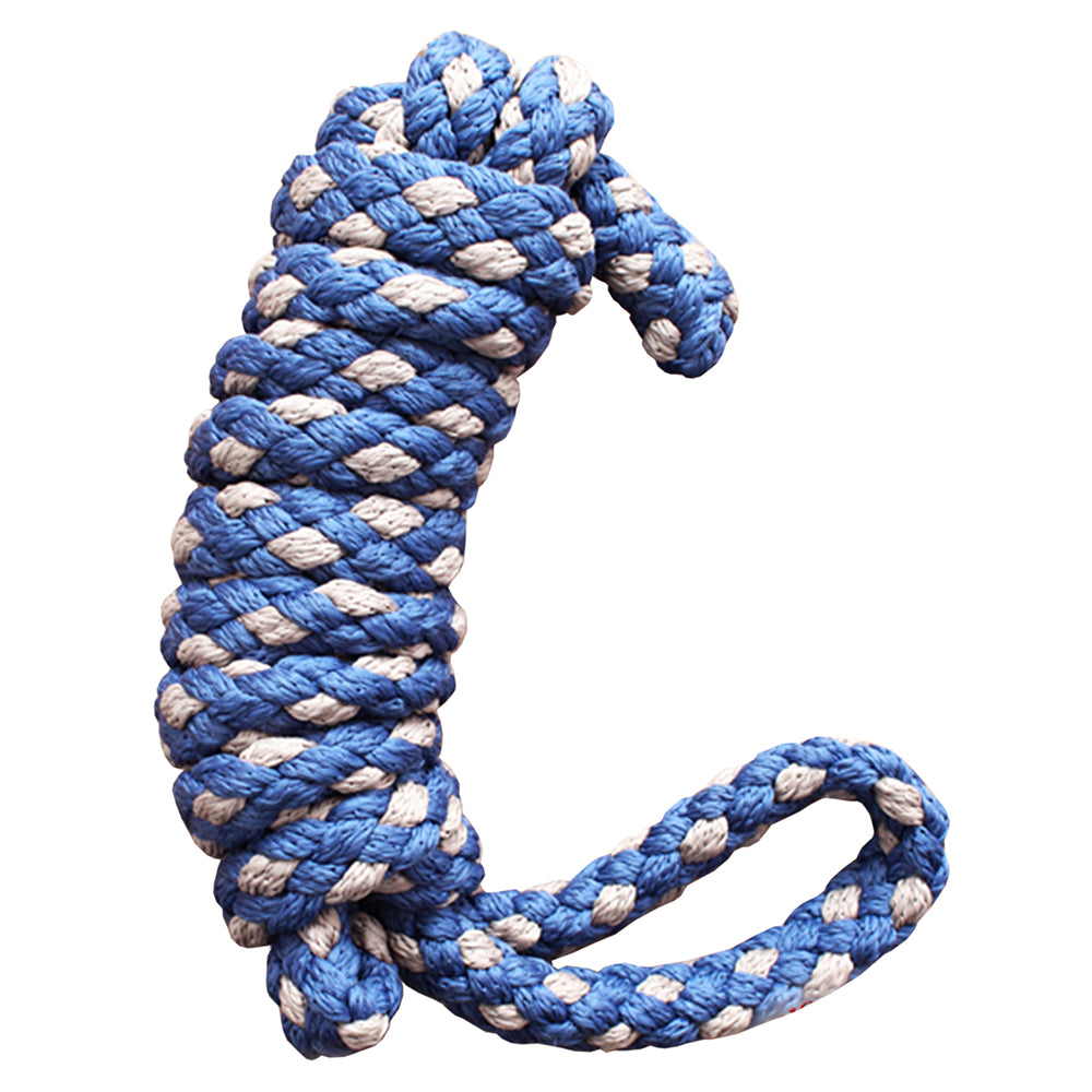 Hilason Horse Riding Poly Lead Rope Brown Tan 1/4" X 8 Ft.