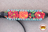 Western Headstall Horse Tack Leather Bridle Floral Hand Paint