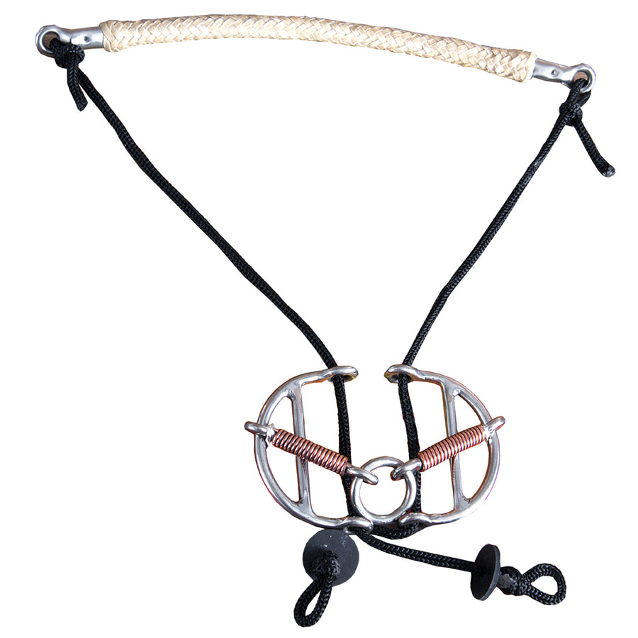 HILASON Western Stainless Steel Copper Wrapped Snaffle 5" Mouth Sliding Gag Bit