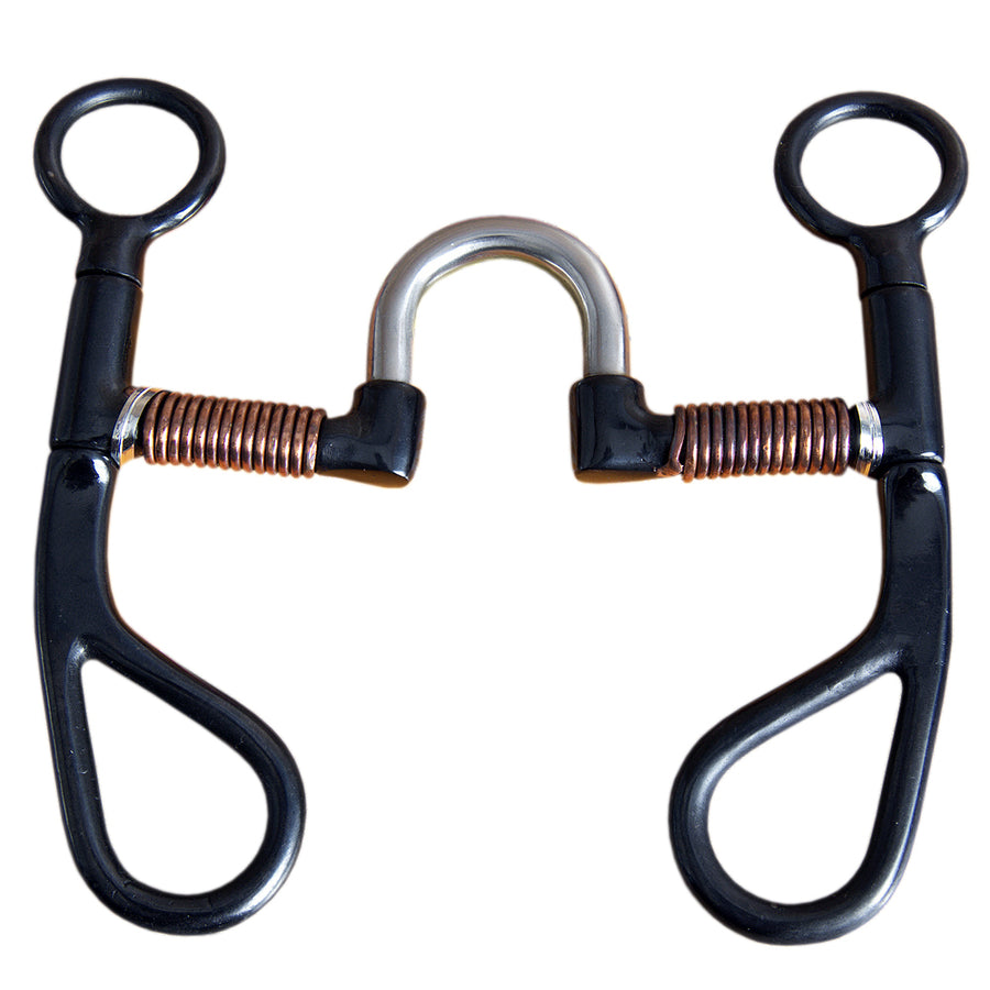 Hilason Black Steel Colt Copper Wire Wrap Correction Mouth Horse Bit