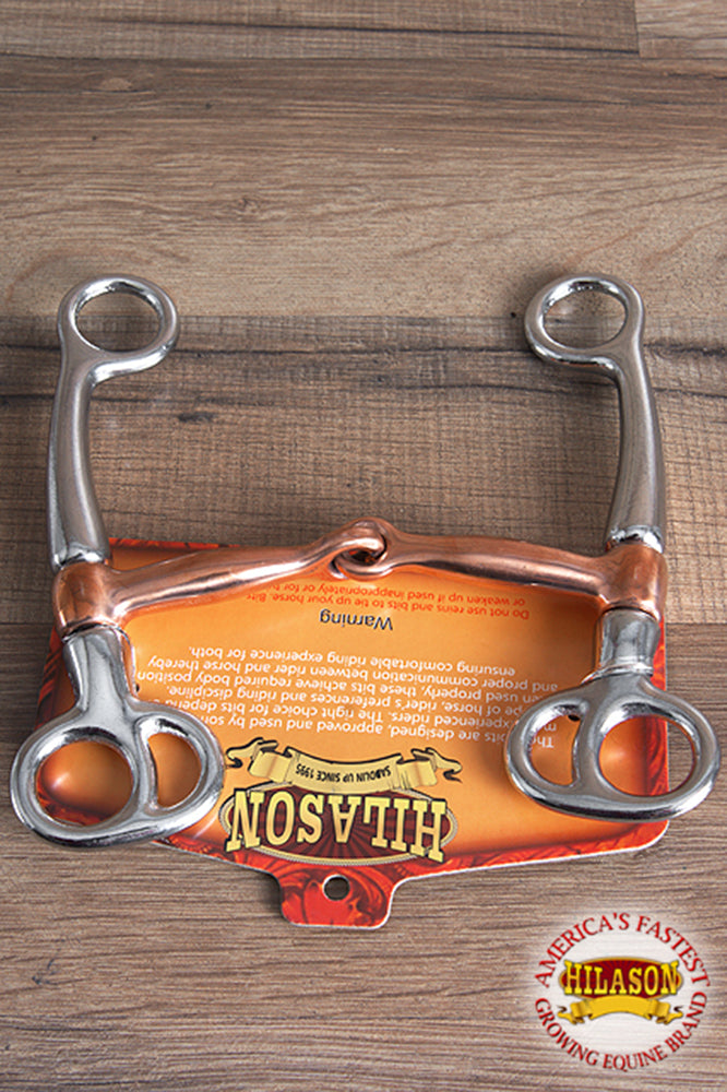 5" Hilason Malleable Iron Horse Copper Snaffle Breaking Mouth Bit