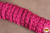 Hilason Horse Riding Poly Roping Lead Rope Burgundy 1/4"X8 Ft Snaps