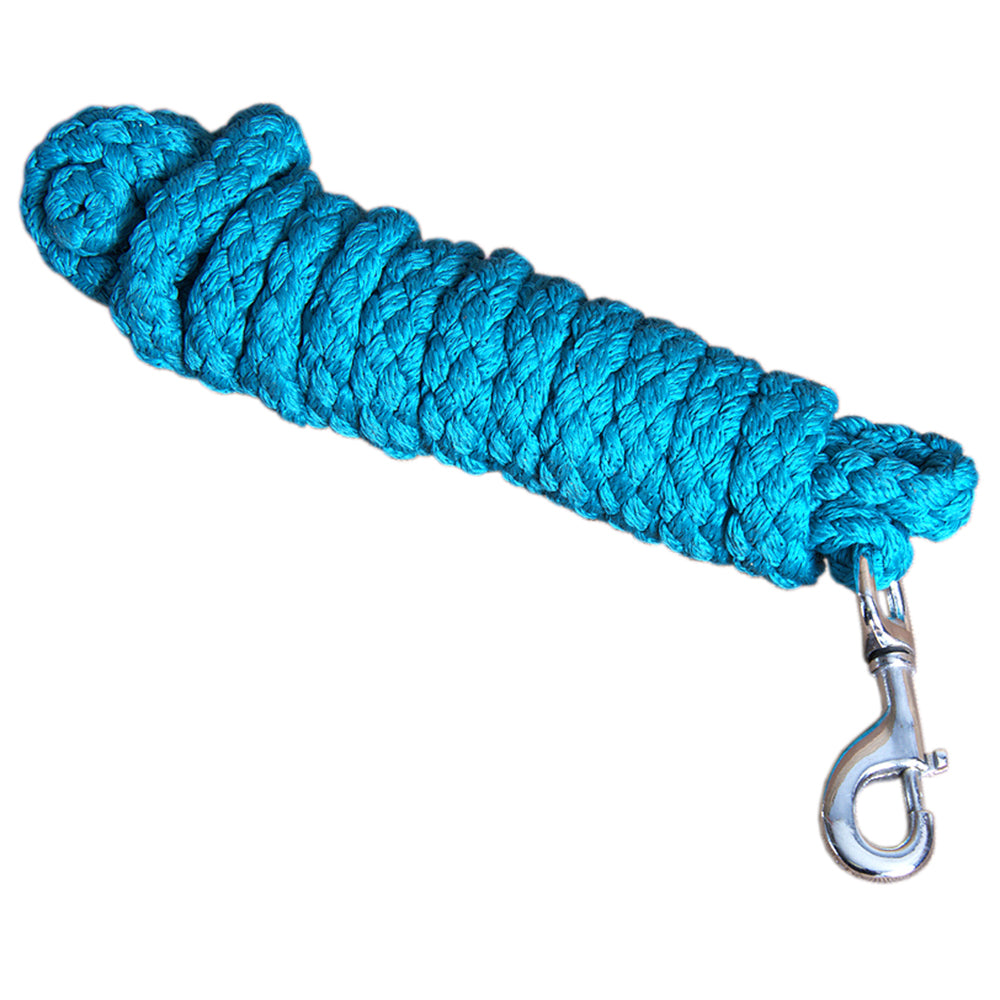 Hilason Horse Riding Poly Roping Lead Rope Burgundy 1/4"X8 Ft Snaps