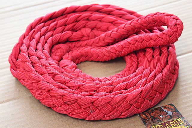 1" X 8Ft Hilason Braided Poly Barrel Reins Horse Racing Flat Grip Knots