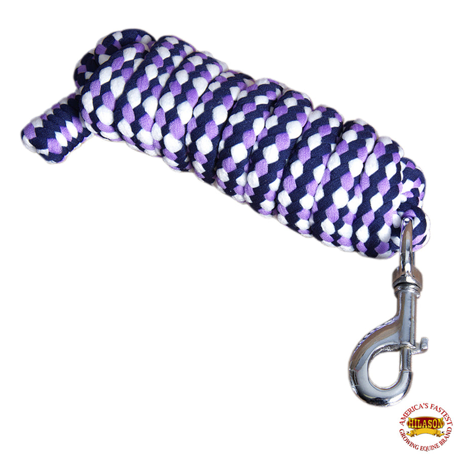 Horse Riding Poly Roping Lead Rope Multi Color 1/4"X8 Ft Snaps - Uhorse