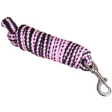 Hilason Horse Riding Poly Roping Lead Rope Burgundy 1/4"X8 Ft Snaps