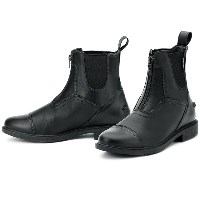 34 size Ovation Horse Rider Energy Zip Front Synthetic Durable Paddock Boots Black - Uhorse