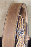 Nocona Pro Series Ranger Western Belt Full Grain Leather Basket Weave 1.5"