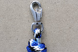 Horse Roping Lead Rope Riding Poly Blue Black White 1/4"X8 Ft Snaps