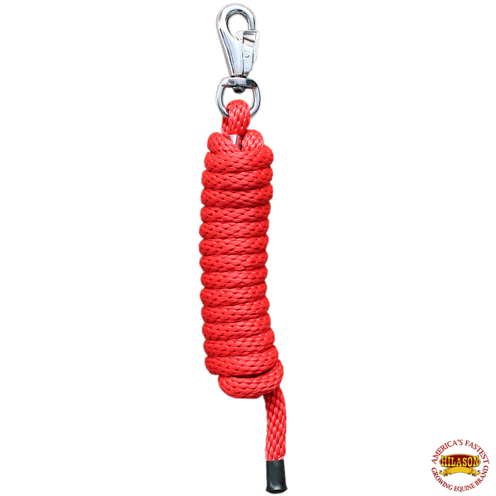 Horse Roping Lead Rope Riding Poly Blue Black White 1/4"X8 Ft Snaps