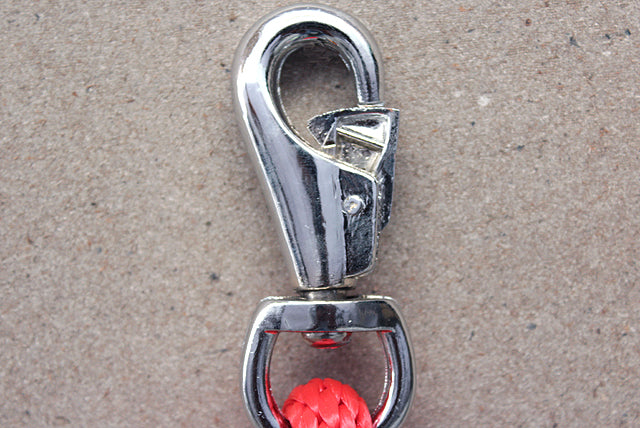 Horse Roping Lead Rope Riding Poly Blue Black White 1/4"X8 Ft Snaps