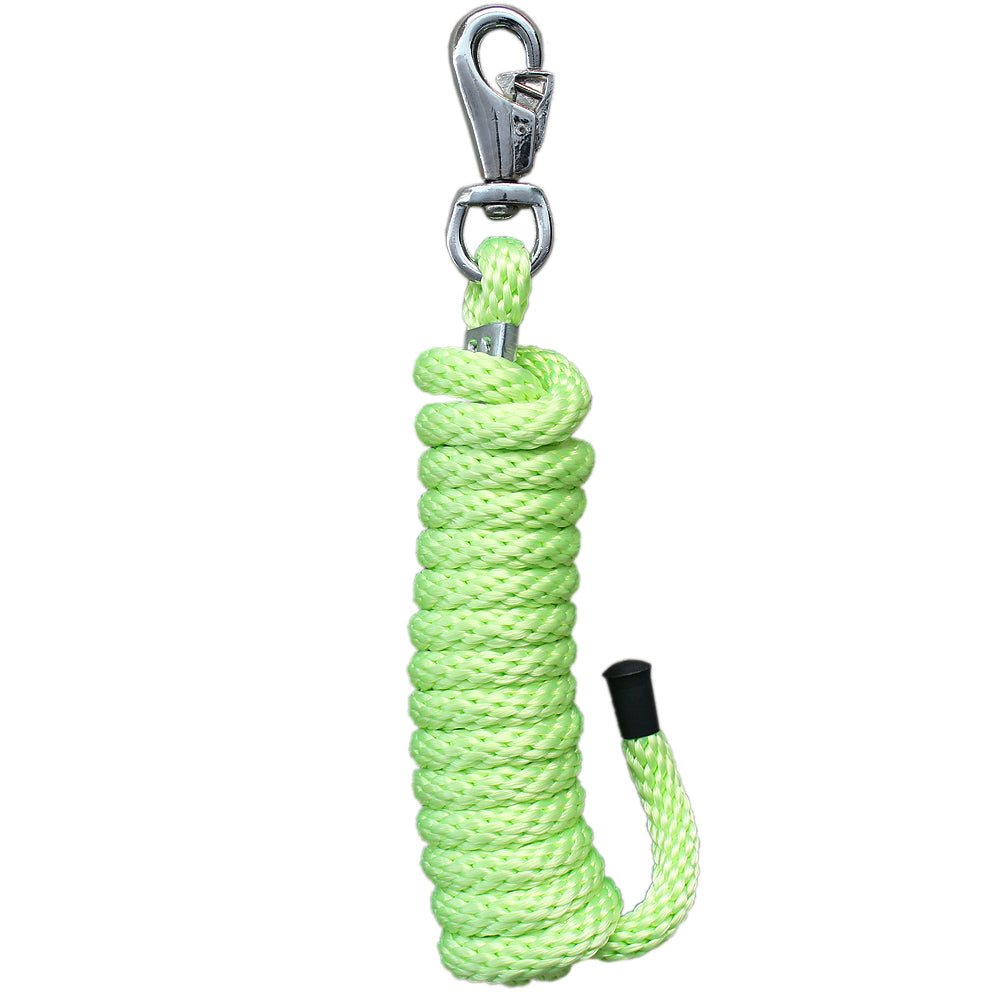 Horse Roping Lead Rope Riding Poly Blue Black White 1/4"X8 Ft Snaps