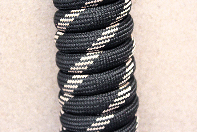 Horse Roping Lead Rope Riding Poly Blue Black White 1/4"X8 Ft Snaps