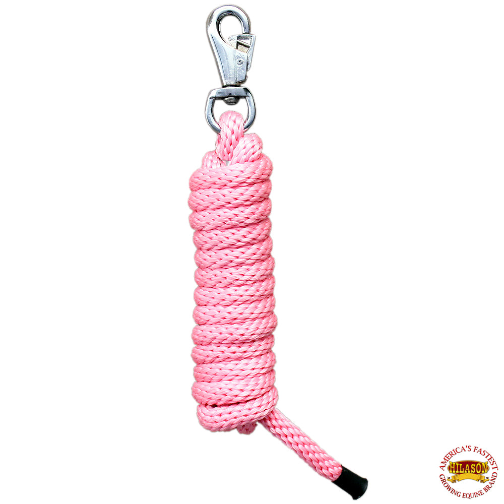 Horse Roping Lead Rope Riding Poly Blue Black White 1/4"X8 Ft Snaps