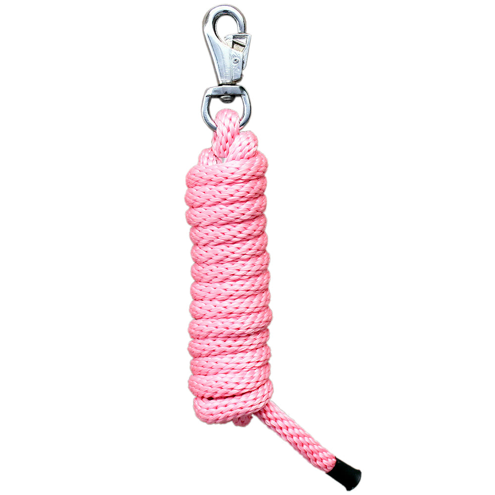 Horse Roping Lead Rope Riding Poly Blue Black White 1/4"X8 Ft Snaps