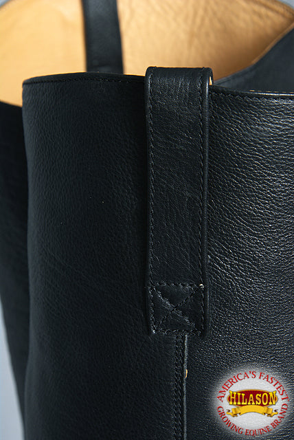 Hilason Black Biker Genuine Leather Men Thigh Long Boots Shoes