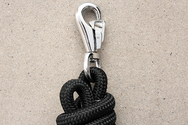 Horse Roping Lead Rope Riding Poly Blue Black White 1/4"X8 Ft Snaps