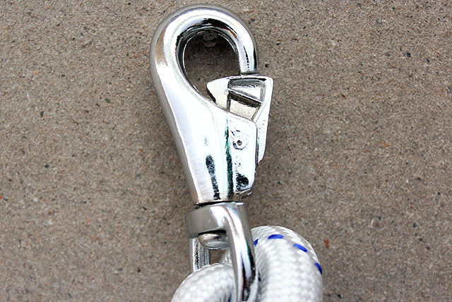 Horse Roping Lead Rope Riding Poly Blue Black White 1/4"X8 Ft Snaps