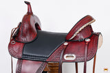 HILASON Western Horse Treeless Trail Saddle Genuine American Leather | Horse Saddle | Western Saddle | Treeless Saddle | Saddle for Horses | Horse Leather Saddle