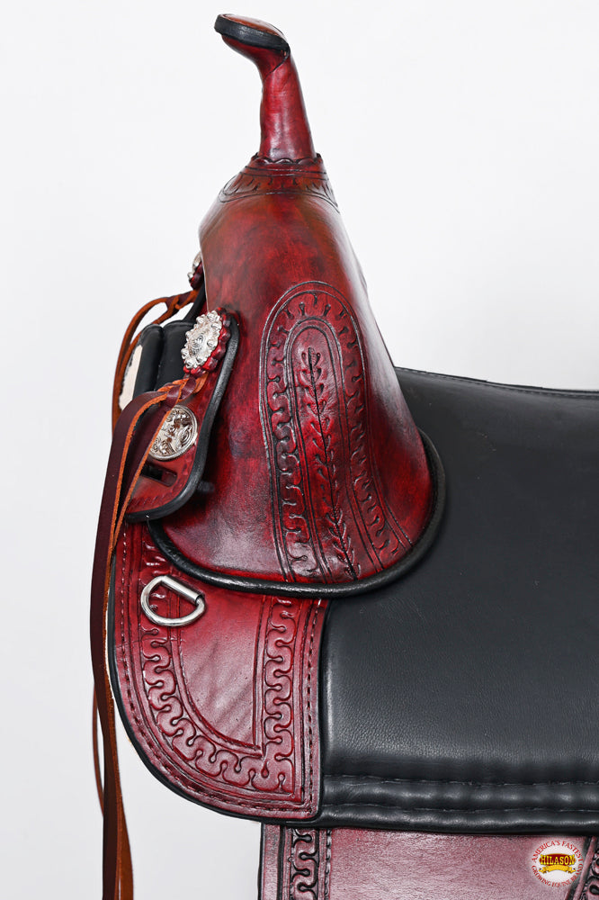 HILASON Western Horse Treeless Trail Saddle Genuine American Leather | for Horses