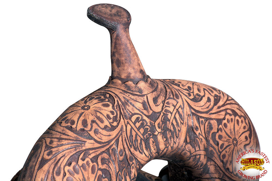 Hilason Western Horse Treeless Trail Barrel Leather Saddle