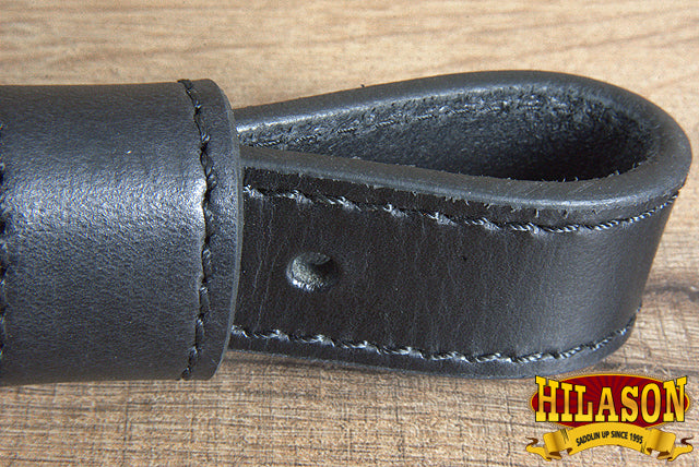Hilason Handmade Buffalo Hide Genuine Leather Rifle Sling Black