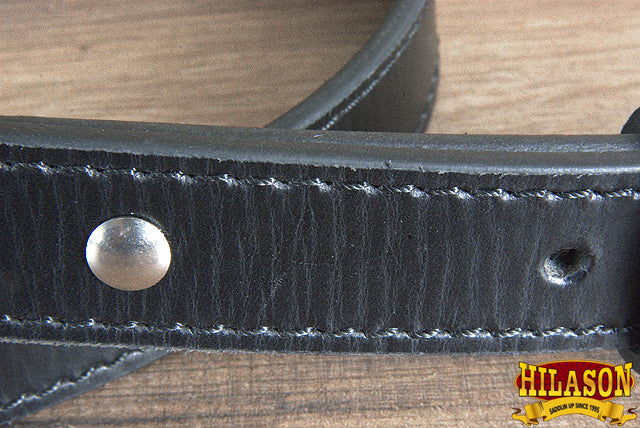 Hilason Handmade Buffalo Hide Genuine Leather Rifle Sling Black