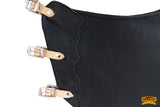 Hilason Western Bull Riding Chinks Chaps Adult Pro Rodeo Bronc Leather Black
