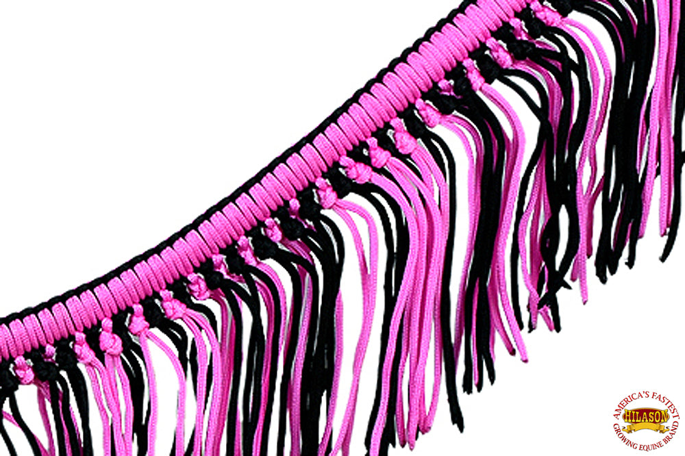 Horse Breast Collar Flat Braided Paracord With Fringes By Hilason