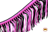 Horse Breast Collar Flat Braided Paracord With Fringes By Hilason
