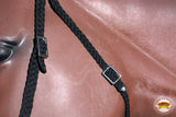 Black Horse Bridle Headstall Flat Braided Paracord By Hilason