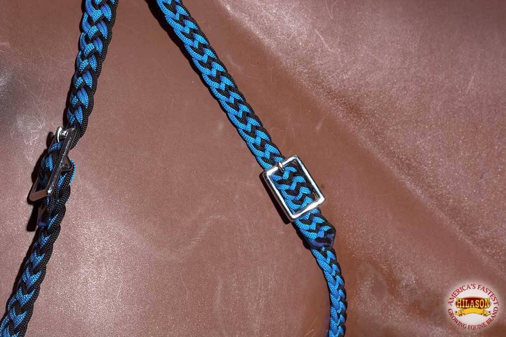 Black Horse Bridle Headstall Flat Braided Paracord By Hilason
