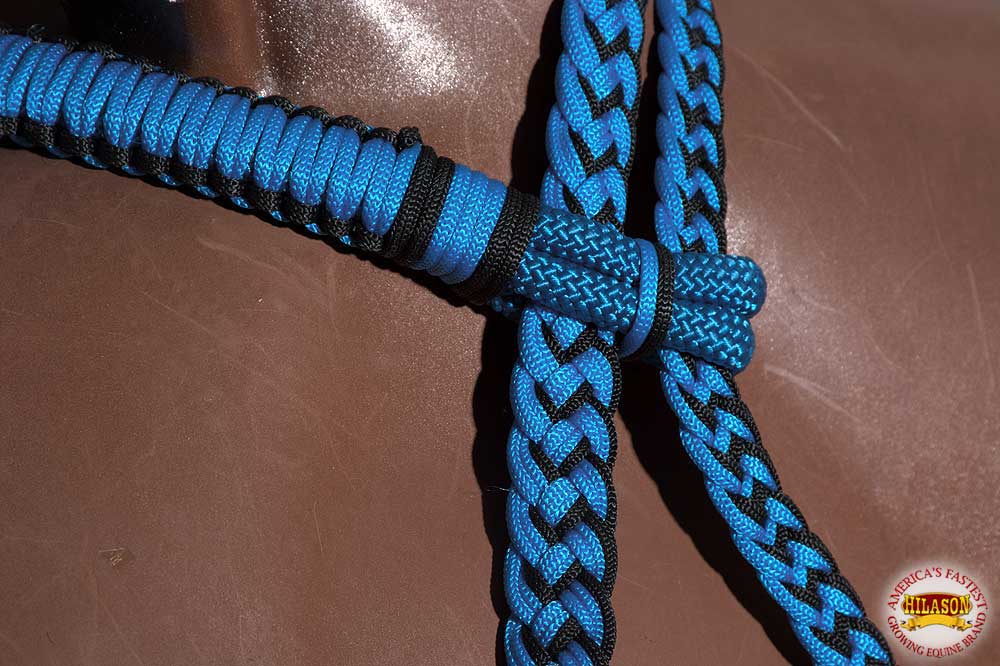 Black Horse Bridle Headstall Flat Braided Paracord By Hilason