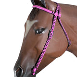 Black Horse Bridle Headstall Flat Braided Paracord By Hilason