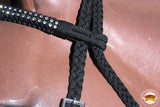 Horse Bridle Headstall Flat Braided Paracord Crystal Hilason