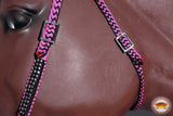 Horse Bridle Headstall Flat Braided Paracord Crystal Hilason