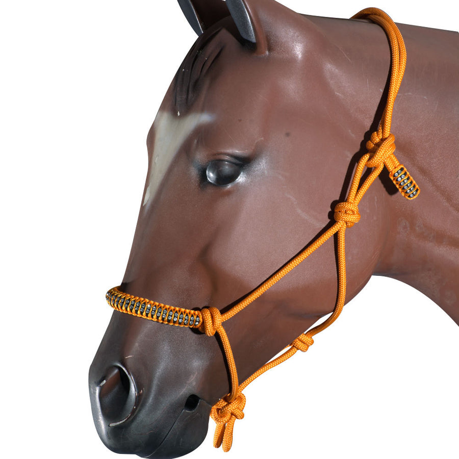 Hilason W. H. Braided Poly Rope Crystal Accents Tk. Halter by Hilason – Cowboy and equestrian accessories