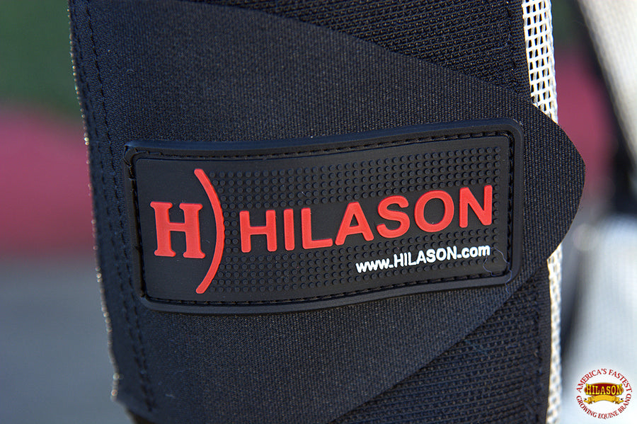 Hilason Western Uv Protection Warmblood Size Insects Fly Boots White Black